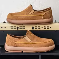 2026春季新款勃肯鞋舒适大码复古男士简约百搭轻便套脚休闲鞋