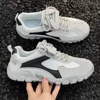 2026春季新款时尚休闲鞋男鞋皮革网面透气舒适男士工作劳保运动鞋