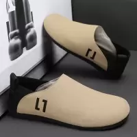 帆布男鞋2026春夏季透气软底一脚蹬老北京布鞋男开车豆豆鞋休闲鞋