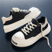 男鞋2026新款皮面厚底增高大头德比鞋学生青少年休闲百搭男士潮鞋