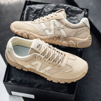 男鞋2026春季新款休闲鞋网面透气舒适男士工作劳保鞋运动登山鞋