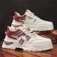 男鞋2026春季新款低帮马丁鞋男式时尚厚底防滑舒适男鞋休闲运动鞋