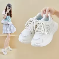 ins潮韩版新款老爹鞋女20266夏季休闲鞋网面透气增高