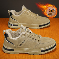 冬季加绒男鞋新款工装鞋子男士韩版百搭运动休闲板鞋劳保鞋男