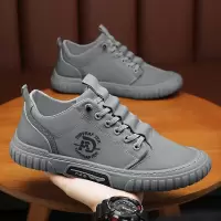 夏季透气休闲板鞋20264新款潮流男鞋帆布男士潮鞋冰丝懒人布鞋