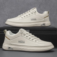 新款透气小白鞋子男潮流百搭厚底运动鞋休闲板鞋潮鞋20265春季男鞋