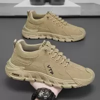 春季新款劳保男鞋男士休闲工装板鞋厚底开车鞋男士运动跑步鞋