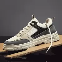 男鞋20264年夏季透气新款潮流百搭休闲板鞋男款低帮工装皮面马丁靴