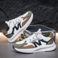 秋季新款休闲男鞋学生休闲运动跑步鞋潮流黑色老爹鞋透气软底男鞋