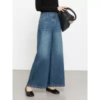 阔腿裤女20266年春季新款高腰宽松休闲牛仔裤20266年春款女装