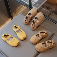 韩版女童玛丽珍运动鞋20265春季新款儿童软底皮鞋后跟松紧单鞋