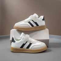 时尚百搭德训鞋男女童日常户外休闲鞋魔术贴款方便舒适春季新款潮