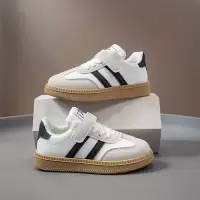 时尚百搭德训鞋男女童日常户外休闲鞋魔术贴款方便舒适春季新款潮