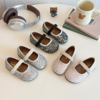 儿童休闲软底单鞋2026年夏季新款小童学步鞋女童水钻公主时尚皮鞋