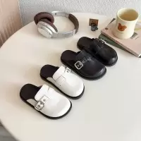 儿童拖鞋2026年夏季新款时装时尚女童包头皮面凉拖潮女宝童拖鞋