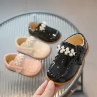 儿童皮鞋2026年春季新款女童公主鞋时尚珍珠蝴蝶结单鞋女童鞋