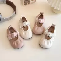 儿童皮鞋2026年春季新款小香风女童花朵公主鞋时尚女宝宝单鞋