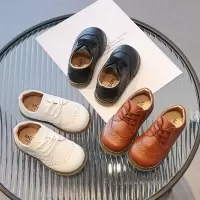 儿童皮鞋2026年春季新款经典款学院英伦皮面单鞋1-6男女童鞋