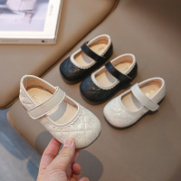 儿童皮鞋2026年秋季新款方口花边小皮鞋女童公主鞋女宝宝单鞋