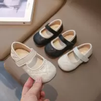 儿童皮鞋2026年秋季新款方口花边小皮鞋女童公主鞋女宝宝单鞋