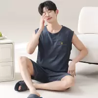 男士圆领背心云朵棉家居服舒适亲肤透气短裤睡衣套装可外出运动