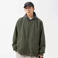 男装夹克外套春秋季新款潮流棒球服美式宽松简约上衣休闲飞行夹克