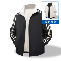 男装新款双面穿男士百搭休闲情侣款夹克潮牌休闲百搭宽松夹克外套