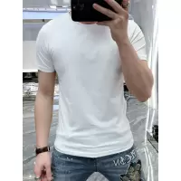 净版白坯修身男士夏季短袖圆领T恤休闲百搭男装丝光棉冰丝面料 潮