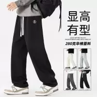 春秋季新款男士休闲裤美式潮流时尚休闲百搭直筒裤青年宽松运动裤