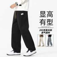 春秋季新款男装潮牌休闲青少年运动显高垂感时尚百搭长裤男士卫裤