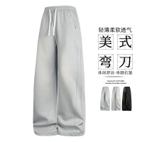 男装休闲裤美式潮牌垂感运动百搭春秋季新款宽松显高直筒阔腿长裤