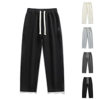 男装春秋季新款休闲裤宽松百搭垂感男女同款裤子纯色抽绳男士长裤