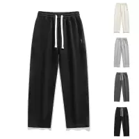 男装春秋季新款休闲裤宽松百搭垂感男女同款裤子纯色抽绳男士长裤