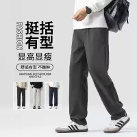 男装春秋季新款直筒休闲裤男时尚宽松款潮牌百搭直筒青少年裤