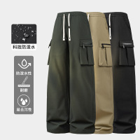 男装春秋季美式潮牌工装裤多口袋休闲裤男胖子加肥加大直筒裤子男