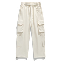 男装痞帅潮牌工装裤美式春秋季新款多口袋休闲宽松直筒阔腿裤子男
