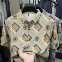 男装男士短袖衬衫复古印花潮牌男式开衫夏季新款男上衣