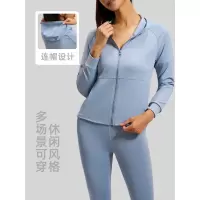 宽松上衣瑜伽服健身跑步运动服连帽开衫运动外套