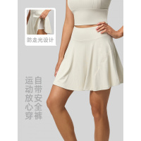 跑步运动短裙女一体式假两件半身裙防走光高腰网球裙