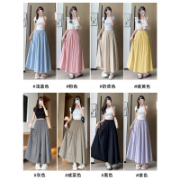 杏色山本裙裤女2026新款夏季薄款a字慵懒显瘦高腰休闲冰丝阔腿裤