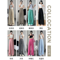 黑色冰丝阔腿裤女2026新款夏薄款大码日系宽松慵懒小个子山本裤子