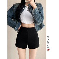 黑色辣妹短裤女2026新款春秋高腰a字休闲外穿小个子跳舞紧身热裤