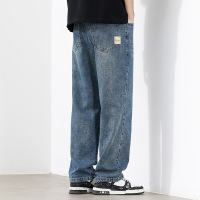 VINTAGE JEANS 男士抽绳牛仔长裤 宽松阔腿版型 垂感休闲裤