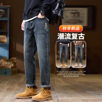 弹力小直筒青少年百搭男士小直筒牛仔裤男潮流百搭男士牛仔裤潮牌