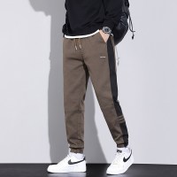 松紧腰束口裤男春秋款2026潮牌休闲裤宽松百搭运动裤子青年工装裤