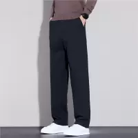 秋冬季新款加绒休闲裤男士直筒裤宽松商务西裤子厚款保暖长裤男潮
