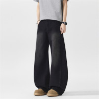 美式阔腿复古牛仔裤水洗2026春夏男生裤宽松直筒高街长裤