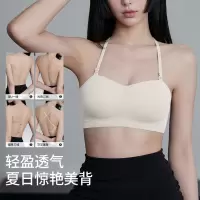夏季胸罩内衣女超薄小胸聚拢防滑无痕隐形抹胸裹胸夏天薄款文胸罩
