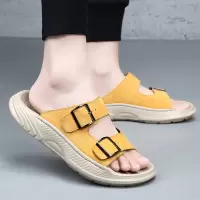 拖鞋男士2026夏季真皮潮流外穿凉拖男款厚底防滑高档沙滩男拖鞋