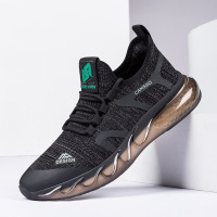 运动鞋男2026新款运动休闲鞋男透气飞织减震爆米花椰子鞋